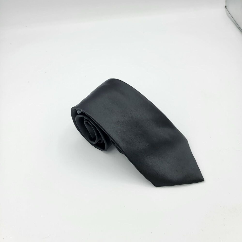 Geoffrey Beene Luxury Men's Tie Grey Solid Necktie 57 x 3.25